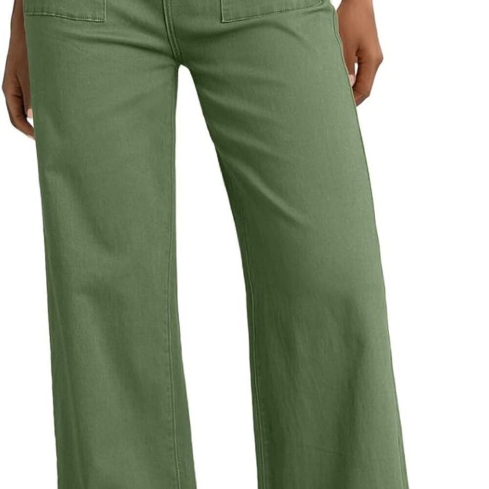 Womens Cargo Pants Women Baggy Wide Leg High Waist Casual Pants Jean Stretch Pan
